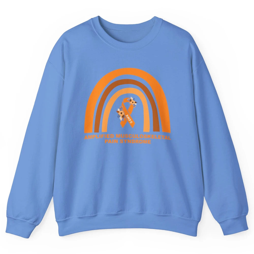 Amplified Musculoskeletal Pain Syndrome AMPS Orange Rainbow Unisex Crewneck Sweatshirt