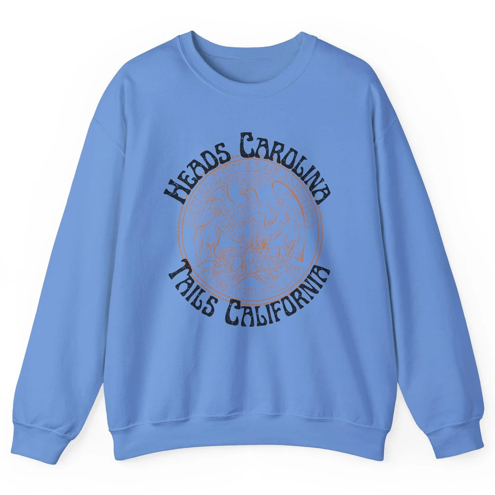 Vintage Heads Carolina Tail California US Western Country Unisex Crewneck Sweatshirt