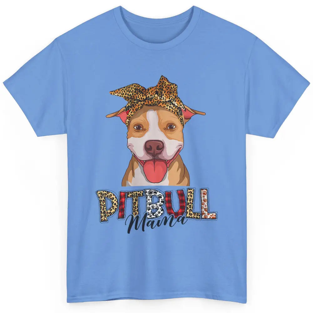 Cute Pitbull Mama Leopard Mothers Day Funny Pittie Women Dog Classic Unisex T-Shirt