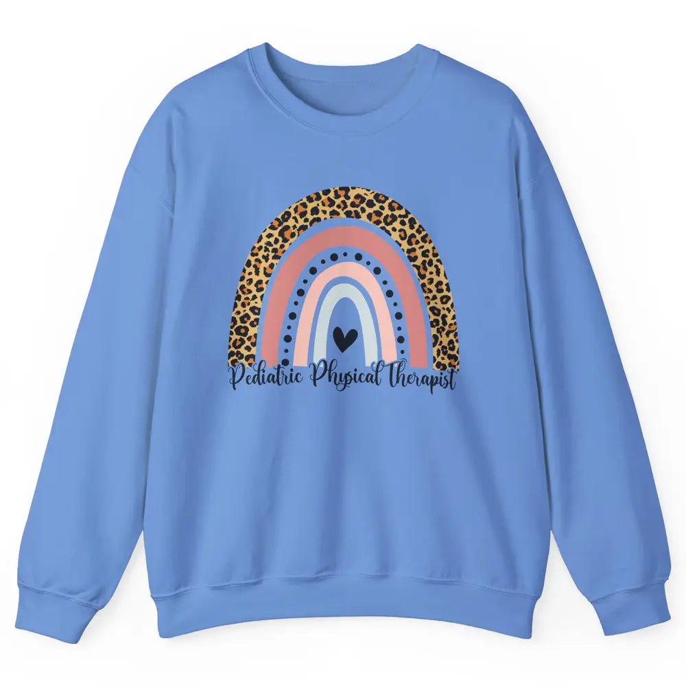 Retro Pediatric Physical Therapy Rainbow Physical Therapist Unisex Crewneck Sweatshirt