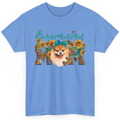 Sunflower Leopard Pomeranian Mom Western Pomeranian Dog Lady Classic Unisex T-Shirt