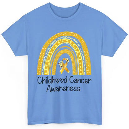 Childhood Cancer Awareness Support Rainbow Gold Ribbon Gift Classic Unisex T-Shirt