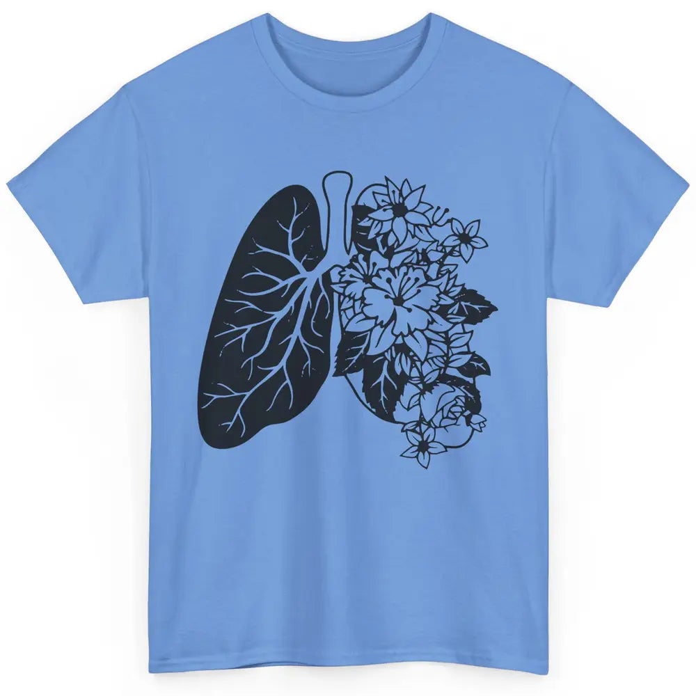 Anatomical Lungs Floral Breathe Respiratory Therapy RT Classic Unisex T-Shirt