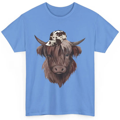 Funny Bull Cow With Hat Leopard Western Country Highland Cow Classic Unisex T-Shirt