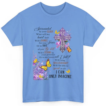 Floral Christian Cross I Can Imagine Bible Verse Religious Classic Unisex T-Shirt