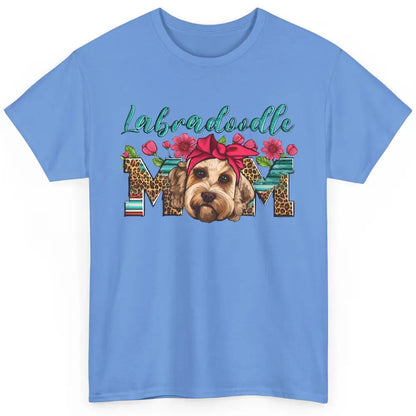 Floral Leopard Labradoodle Mom Dog Mom Mothers Day Gift Classic Unisex T-Shirt