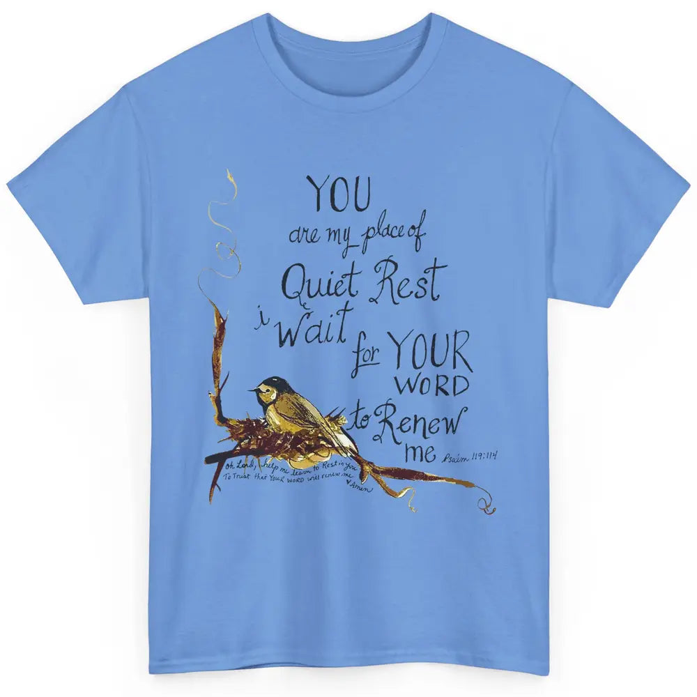 Christian Birds You're Place Of Rest Bible Verse Religious Classic Unisex T-Shirt