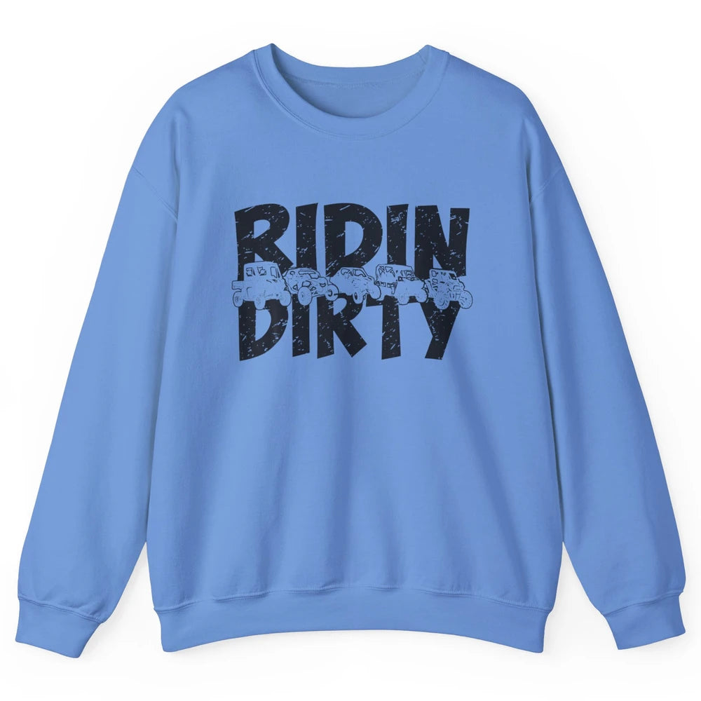 Retro UTV SXS Rider Riding Dirty ATV Offroad Riding SXS Life Unisex Crewneck Sweatshirt