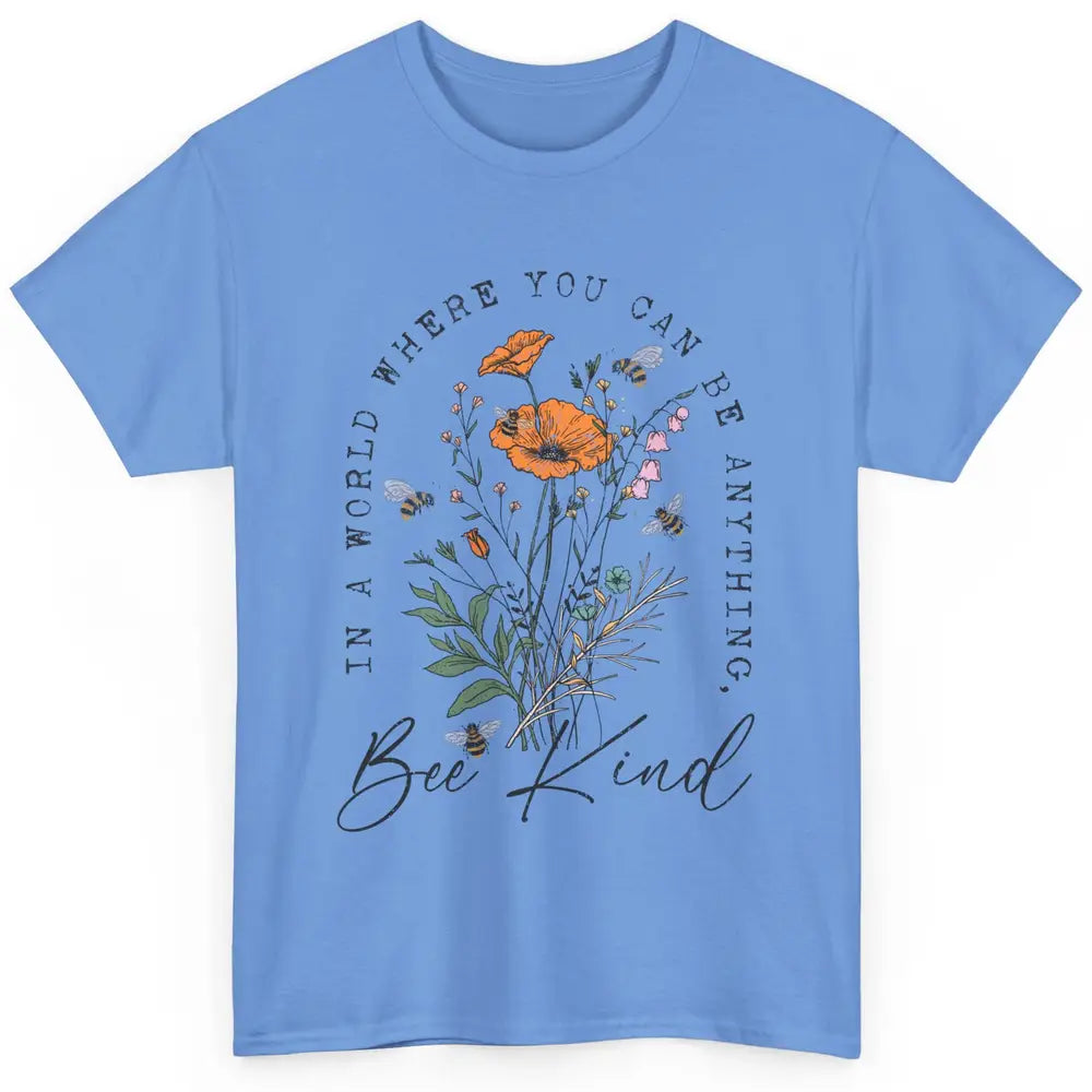 Vintage Bee Kind Daisy Minimalist Positive Mind Wildflower Classic Unisex T-Shirt