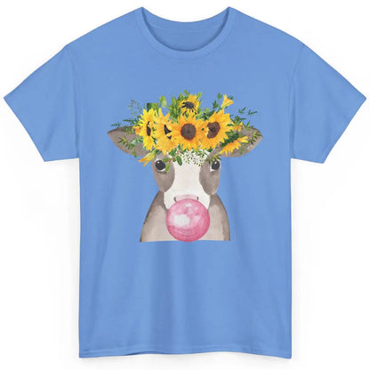 Sunflower Cow Bubble Gum Not In The Mood Western Farm Animal Classic Unisex T-Shirt