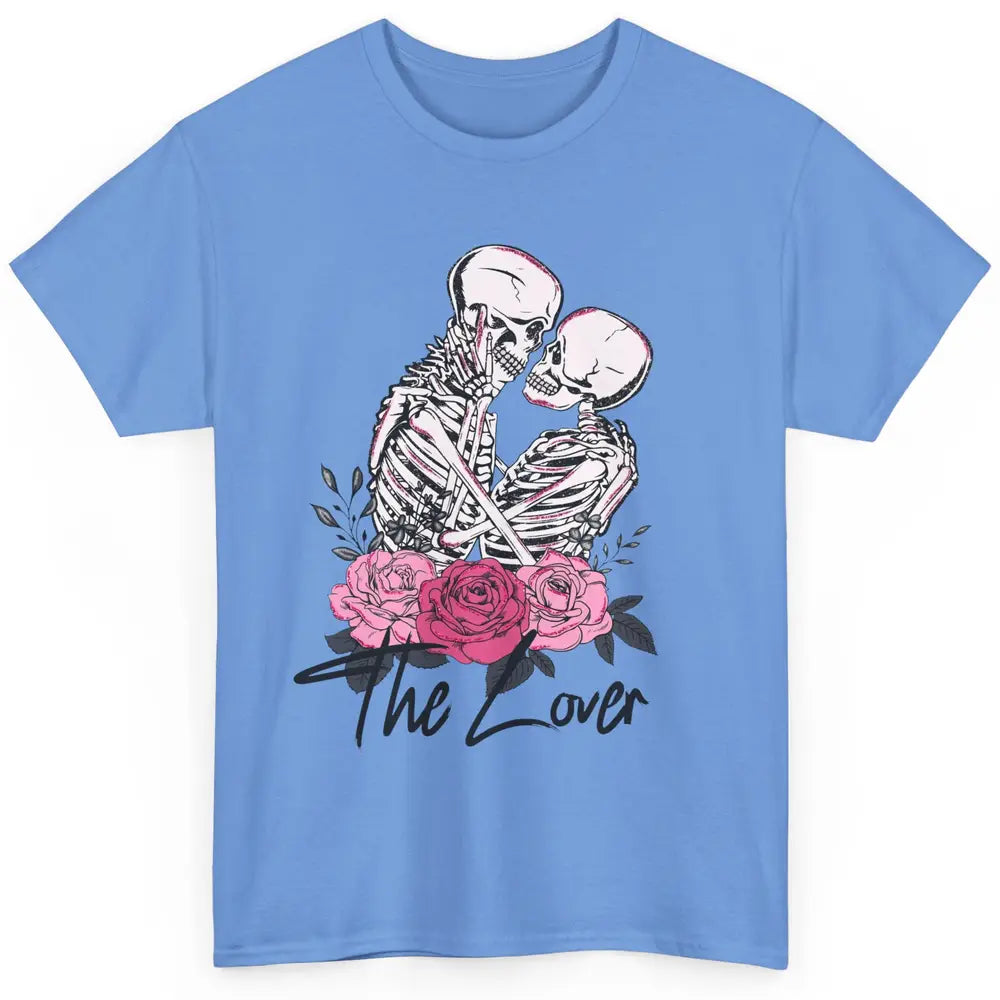 Floral Skeleton Couple The Lovers Tarot Card Valentines Day Classic Unisex T-Shirt