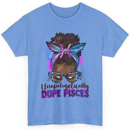 Unapologetically Dope Pisces Zodiac Leopard Afro Messy Bun Classic Unisex T-Shirt