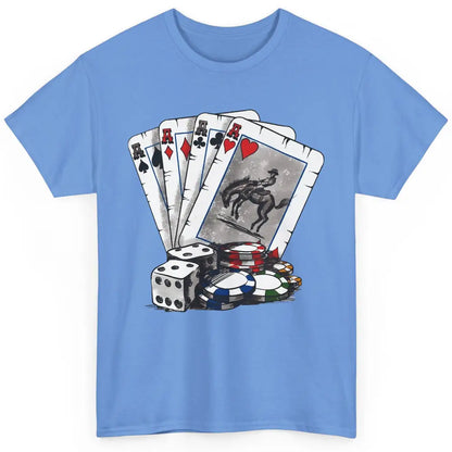 Cowboy Playing Cards Western Boho Desert Country Cowboy Gift Classic Unisex T-Shirt