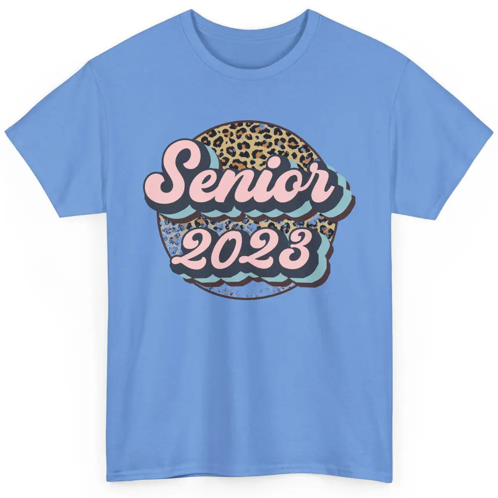 Retro Senior 2023 Leopard Back To School Western Graduation Classic Unisex T-Shirt