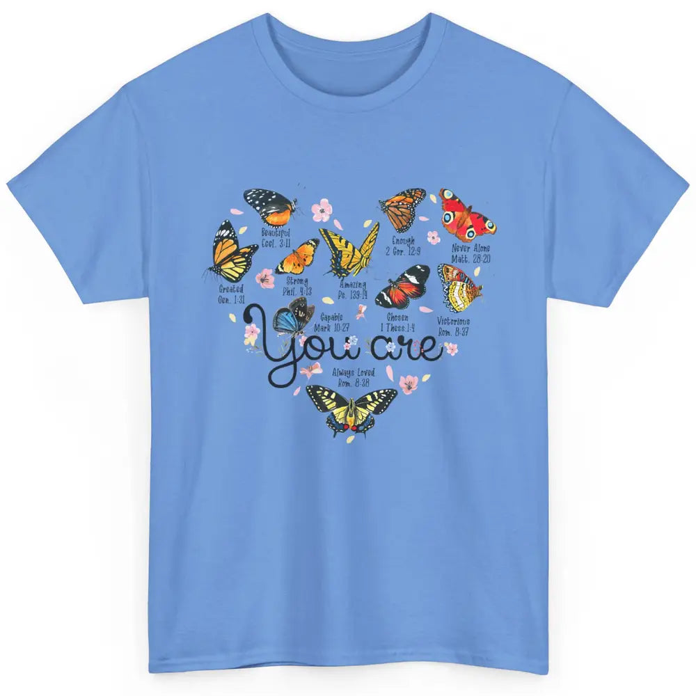 You Are Beautiful Bible Verse Butterfly Christian Jesus God Classic Unisex T-Shirt