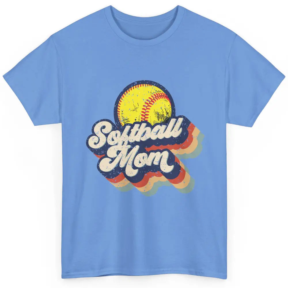 Retro Softball Mom Catcher Pitcher Mothers Softball Player Classic Unisex T-Shirt