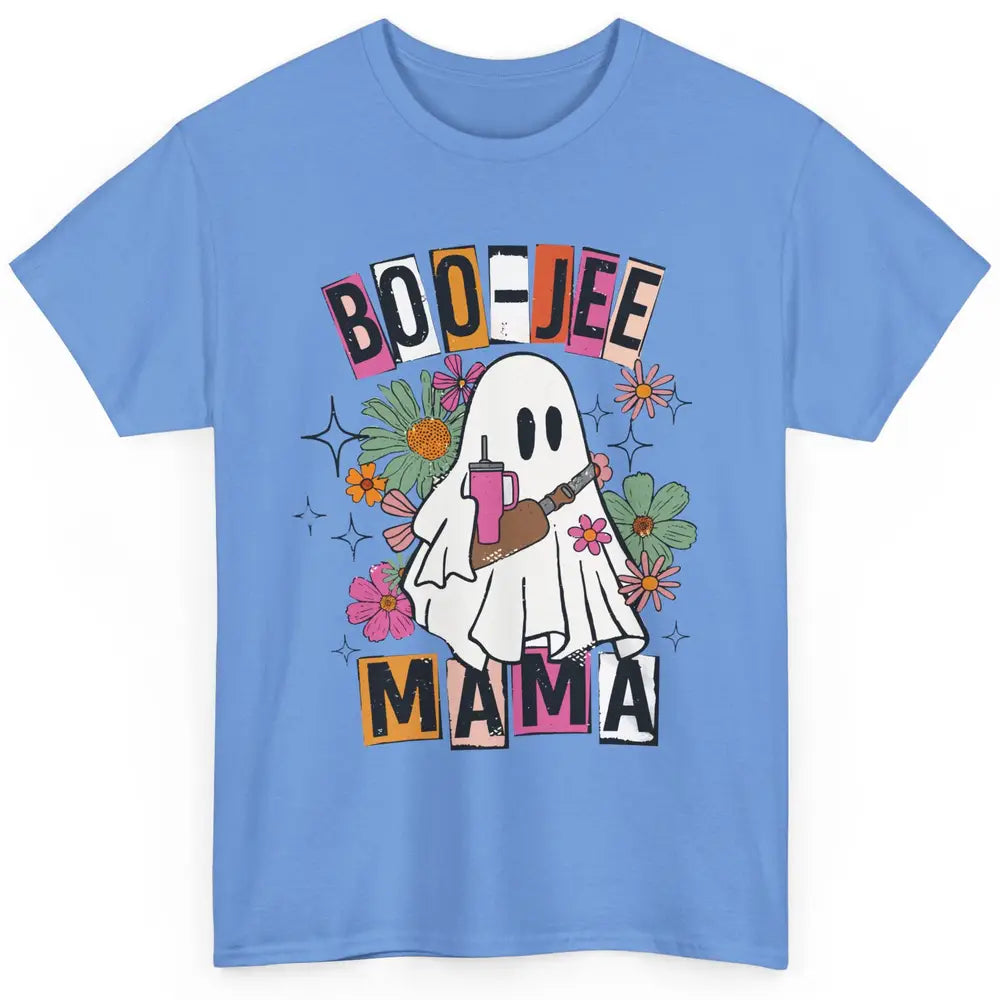 Floral Groovy Ghost Boo-jee Mama Fall Halloween Western Mama Classic Unisex T-Shirt