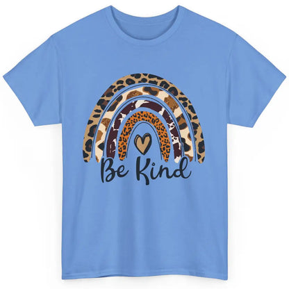 Be Kind Leopard Rainbow Cheetah Rainbow Cute Heart Love Classic Unisex T-Shirt