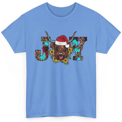 Highland Cow Christmas Joy Heifer Western Country Cowboy Classic Unisex T-Shirt