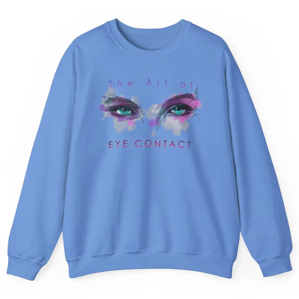 Art Eye Contact Optometry Ophthalmology Optician Watercolor Unisex Crewneck Sweatshirt