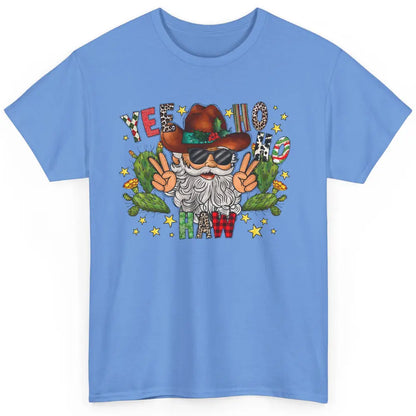 Leopard Santa Cowboy Yee Ho Haw Christmas Western Country Classic Unisex T-Shirt