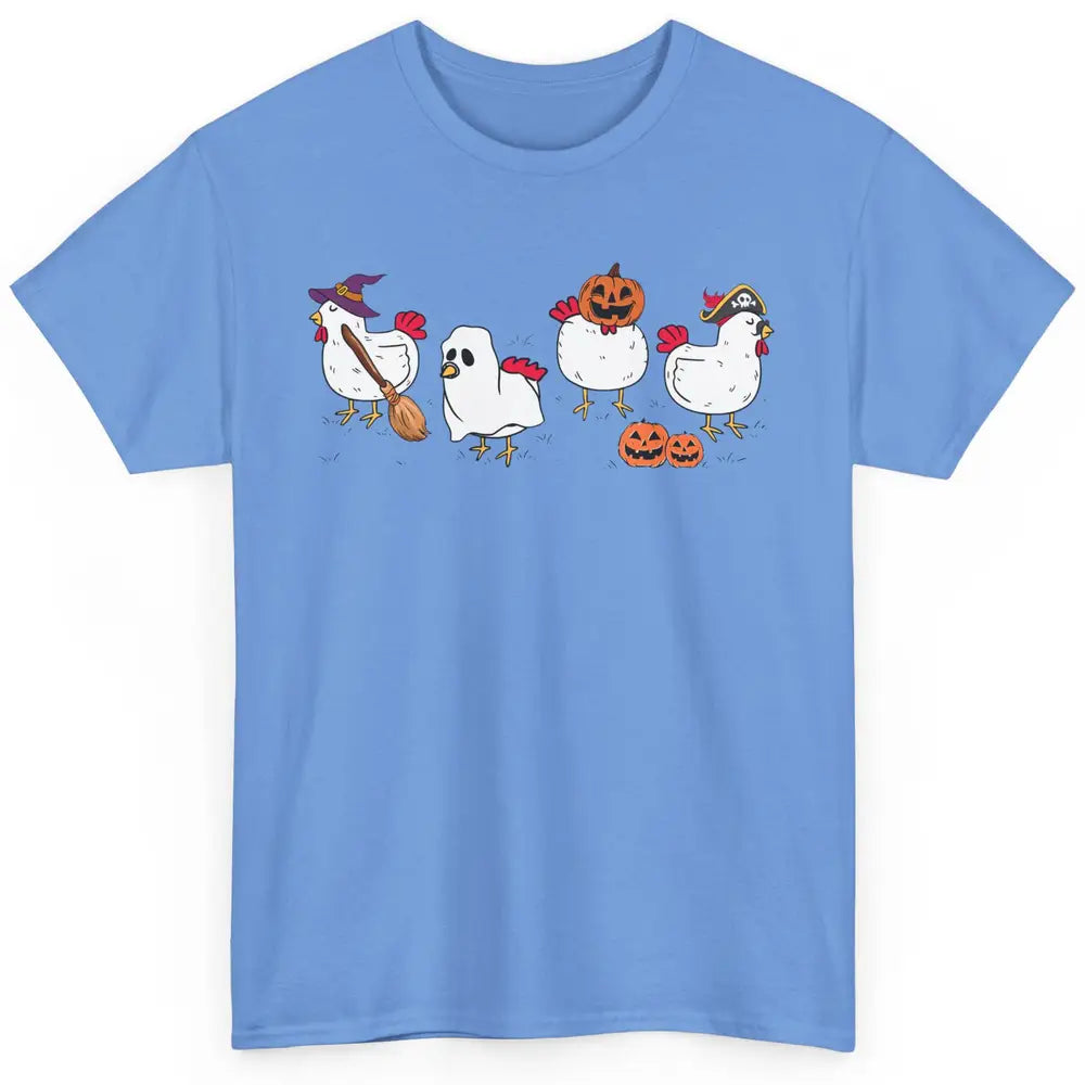 Chicken Ghost Funny Halloween Farm Spooky Chicken Lover Gift Classic Unisex T-Shirt