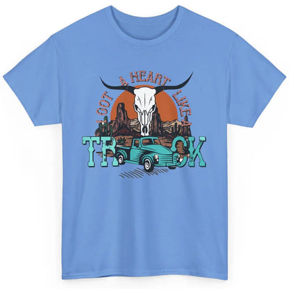 Boho Bull Skull I Got A Heart Like A Truck Western Country Classic Unisex T-Shirt