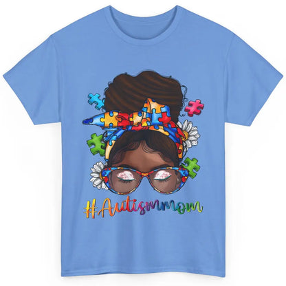 Autism Afro Mom Curly Hair American African Autism Awareness Classic Unisex T-Shirt