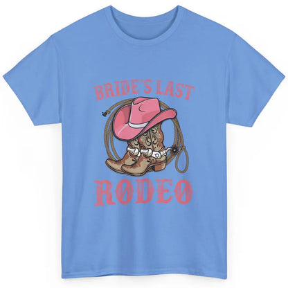 Bride's Last Rodeo Cowgirl Hat Bachelorette Party Wedding Classic Unisex T-Shirt