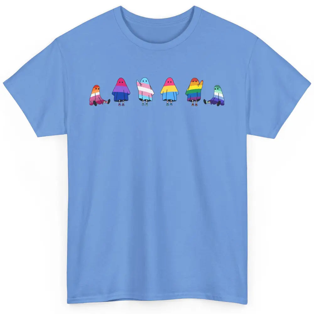 Cute Gay Baby Ghosts Spooky LGBTQ Lesbian Gay Pride Month Classic Unisex T-Shirt