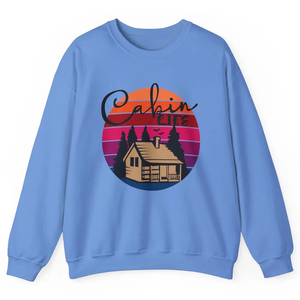 Cabin Life Vintage Cabin Camping Northern Lakes Outdoor Life Unisex Crewneck Sweatshirt