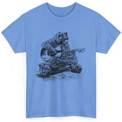 Funny Bear Playing Guitar Bear Guitarist Musician Bassist Classic Unisex T-Shirt