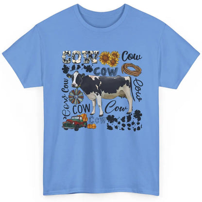 Cow Western Country Cow Sunflower Truck Farm Life Farmer Classic Unisex T-Shirt