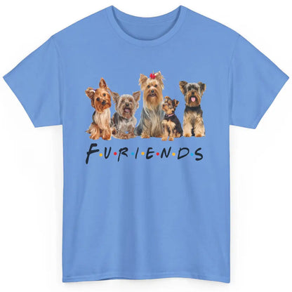 Funny Yorkie Furiends Merry Christmas Hat Yorkshire Terrier Classic Unisex T-Shirt