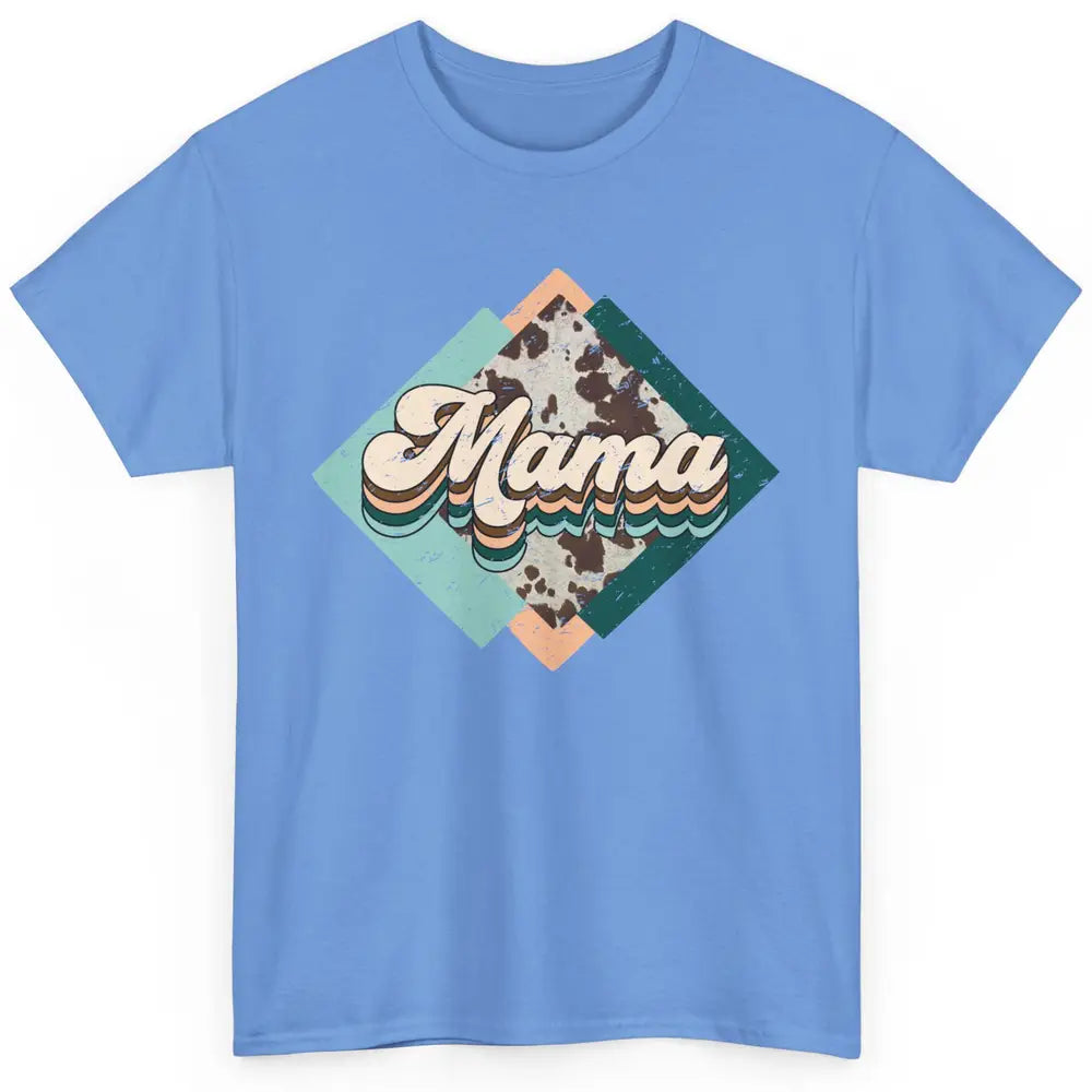 Western Country Boho Mama Cowhide Turquoise Western Mama Classic Unisex T-Shirt