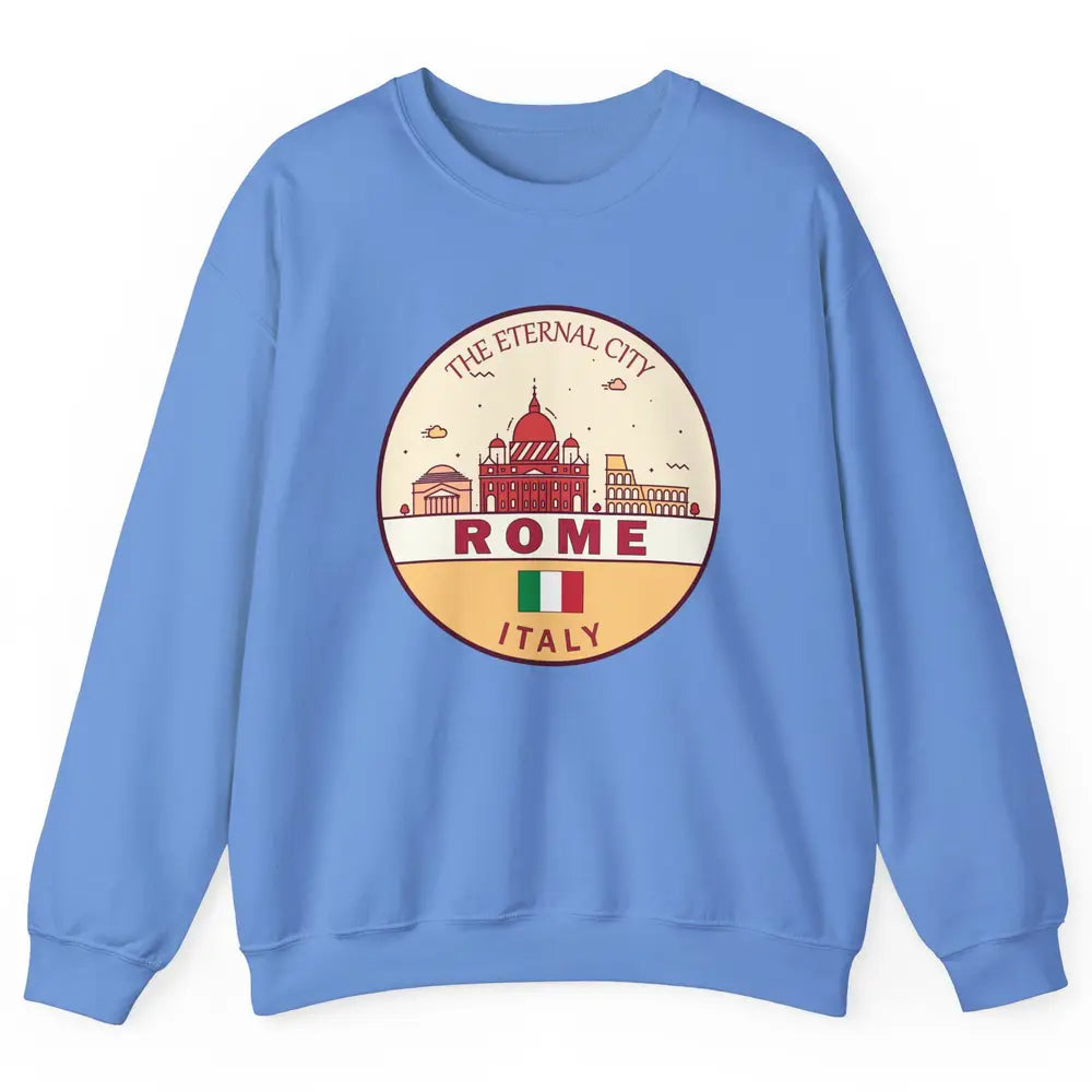 Skyline Roma City Summer Vacation Italy Italian Vacay Travel Unisex Crewneck Sweatshirt