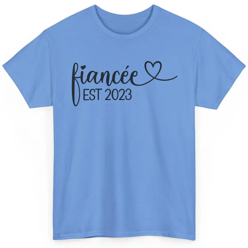 Fiancee Est 2023 Future Mrs. Engagement Bachelorette Gift Classic Unisex T-Shirt