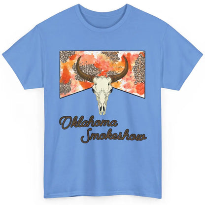 Boho Bull Skull Cow Print Oklahoma Smokeshow Western Country Classic Unisex T-Shirt