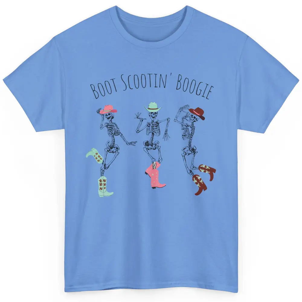 Cowboy Skeleton Dance Boot Scooting Boogie Western Halloween Classic Unisex T-Shirt