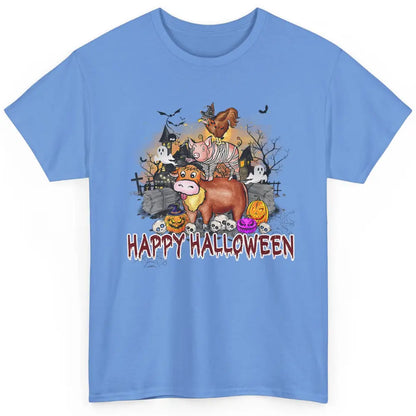 Farm Animal Haunted House Farming Halloween Spooky Season Classic Unisex T-Shirt