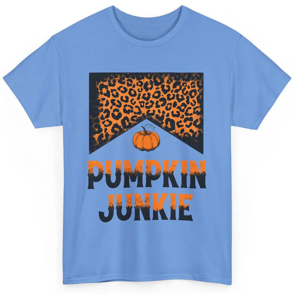 Retro Pumpkin Junkie Leopard Thanksgiving Western Country Classic Unisex T-Shirt