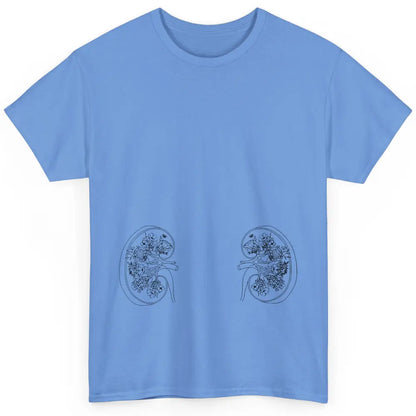 Floral Kidney Anatomy Two Kidneys Human Body Anatomy Classic Unisex T-Shirt