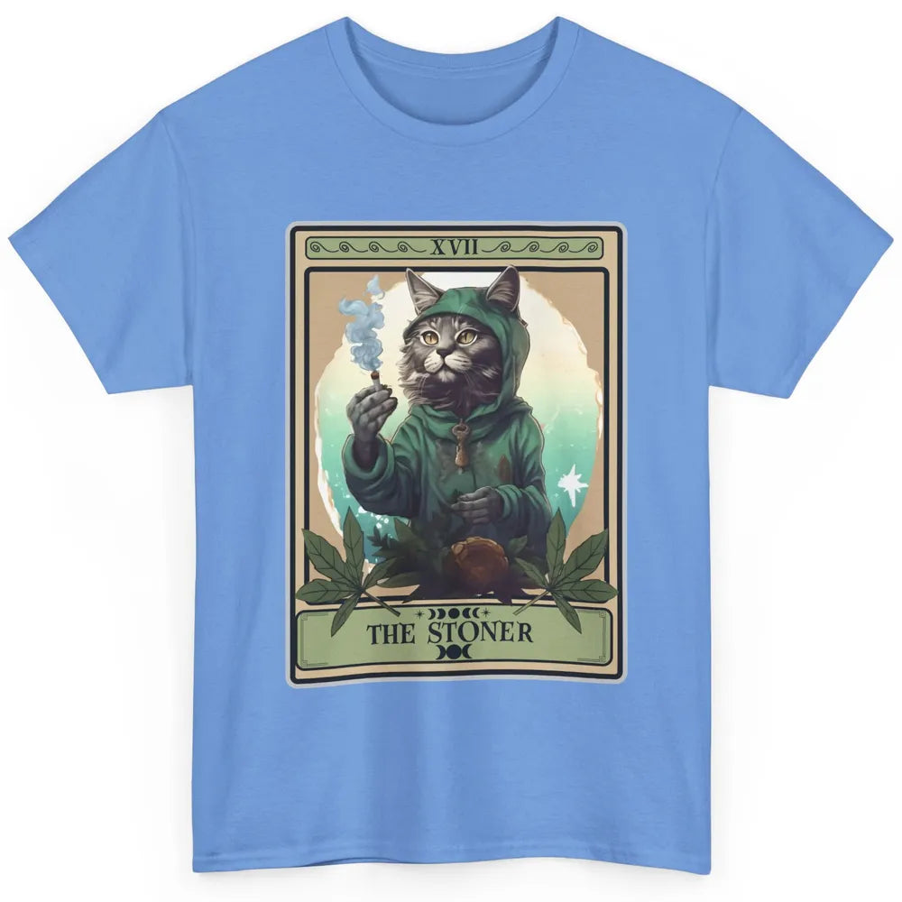 Vintage The Stoner Cat Tarot Card Weed Cannabis Marijuana Classic Unisex T-Shirt