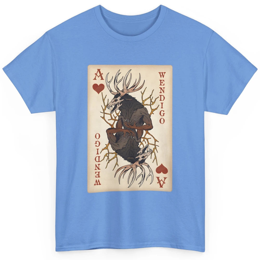 Scary Wendigo Original Cryptid Playing Card Tarot Reader Vintage Halloween Goth Classic Unisex T-Shirt