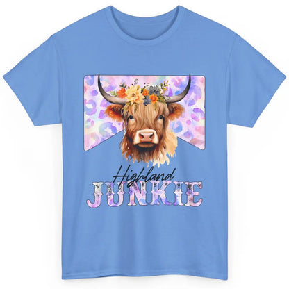 Floral Highland Cow Junkie Western Country Farm Animal Classic Unisex T-Shirt