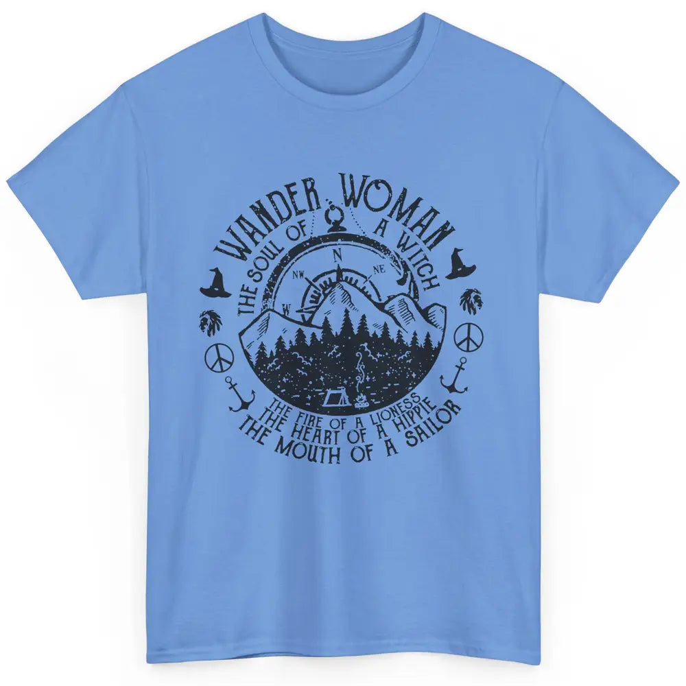 Retro Soul Of A Witch Wander Woman Compass Hiking Camping Classic Unisex T-Shirt