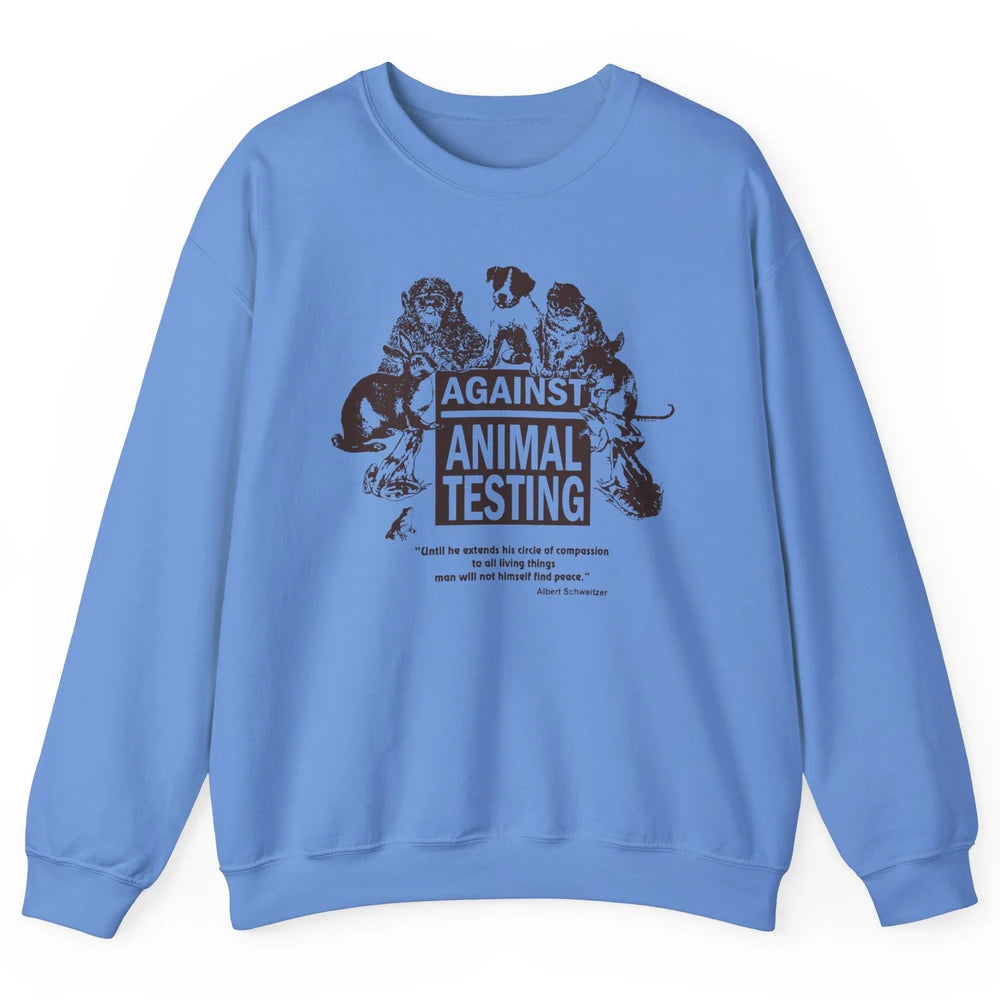 Against Animal Testing Farm Pet Liberation Right Vegan Retro Unisex Crewneck Sweatshirt