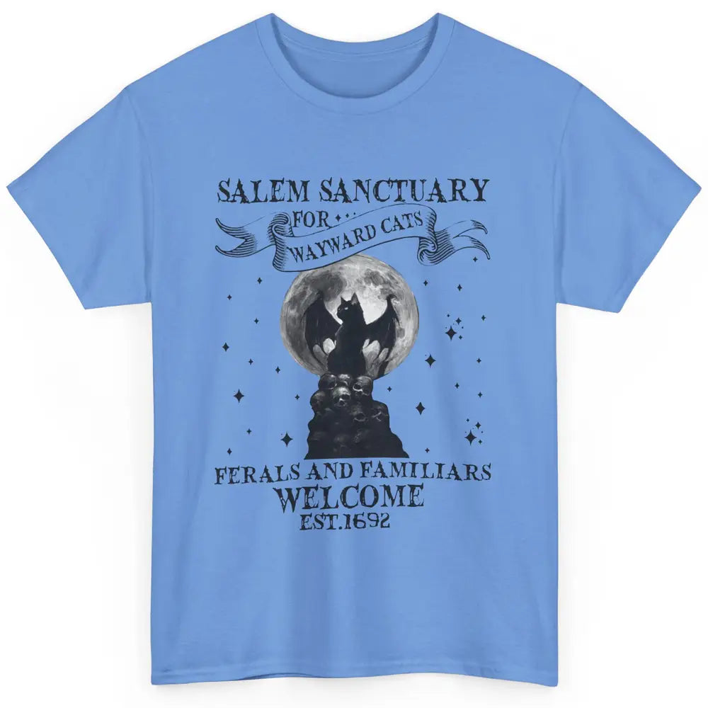 Witch Cat Salem Sanctuary Witch City Halloween Gothic Cat Classic Unisex T-Shirt