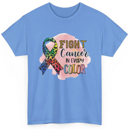 Fight Breast Cancer In Every Color Awareness Leopard Ribbon Classic Unisex T-Shirt