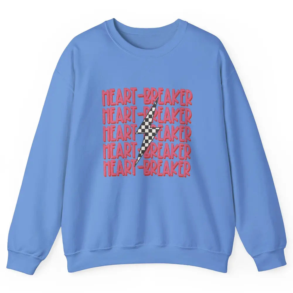 Anti Valentines Day Funny Heartbreaker Thunder Light Boho Unisex Crewneck Sweatshirt